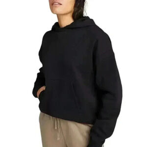 Richer Poorer Recycled Fleece Hoodie Black Kangaroo Pocket Women's  size Medium